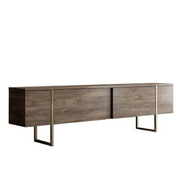 Hanah Home Mueble de TV Luxe - Nogal, Oro